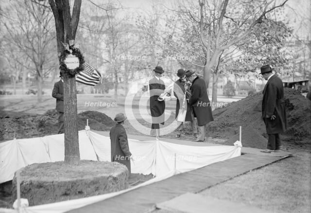 Owen, F.D. Public Buildings And Grounds Custodian of The Flags, Left, Planting Tree, Presid..., 1913 Creator: Harris & Ewing.