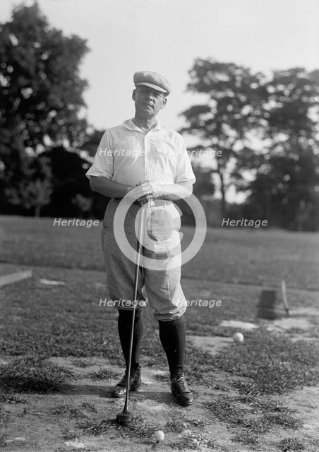 Owen, Robert Latham, Senator from Oklahoma, 1907-1925 - Golfing, 1917. Creator: Harris & Ewing.