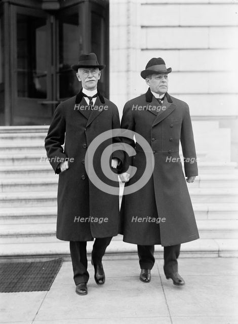 Owen, Robert Latham, Senator from Oklahoma, 1907-1925. Right, with Senator Thomas of Colorado, 1914. Creator: Harris & Ewing.