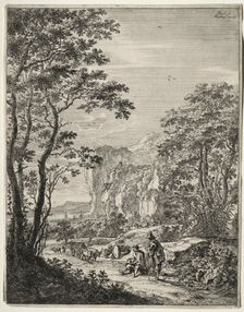 Ox-Cart. View between Ancona and Sinigaglia. Creator: Jan Both (Dutch, c. 1618-1652); Matham