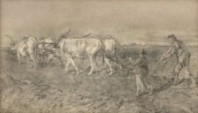 Ox team, 1875-1877. Creator: Ladislav Mednyanszky