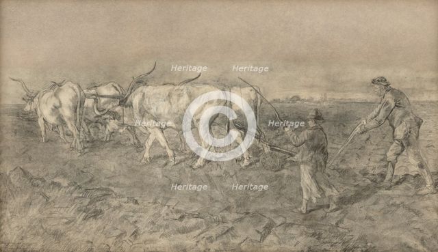 Ox team, 1875-1877. Creator: Ladislav Mednyanszky.