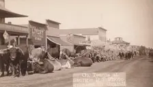 Ox teams at Sturgis, DT [ie Dakota Territory], between 1887 and 1892. Creator: John C. H. Grabill
