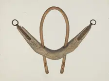 Oxen Yoke, c. 1937. Creator: Earl Butlin