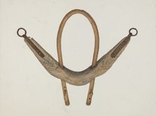 Oxen Yoke, c. 1937. Creator: Earl Butlin