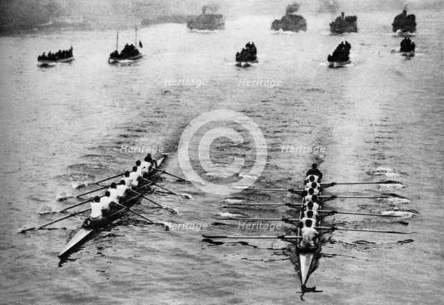 Oxford and Cambridge Boat Race, London, 1926-1927. Artist: Unknown