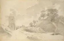 Oxford Castle and the Castle Mound, 27 May 1784. Artist: John Baptist Malchair