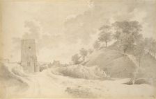 Oxford Castle and the Castle Mound, 27 May 1784. Artist: John Baptist Malchair