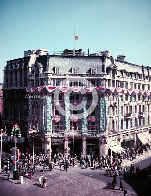 Oxford Circus, London, on the day of the coronation of Elizabeth II, 1953. Creator: Arthur Charles Kirby Ware.