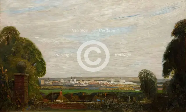 Oxford from Ferry Hinksey, 1900-1924. Creator: Robert Anning Bell.