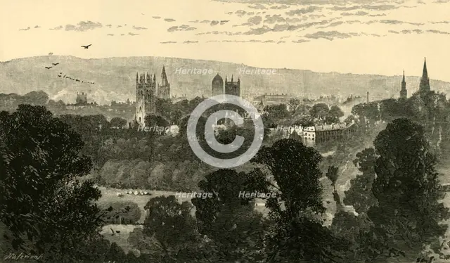'Oxford, from Headington Hill', 1898. Creator: Unknown.