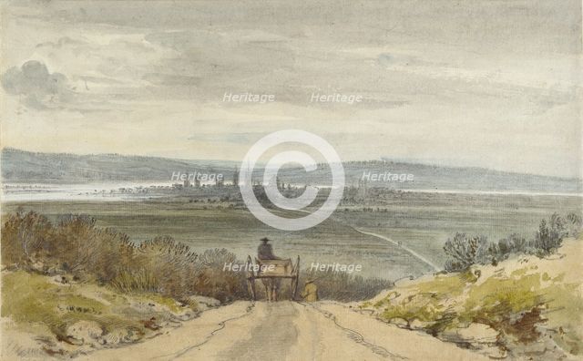 Oxford from Shotover Hill, from recollection, 10 January 1791. Artist: John Baptist Malchair.