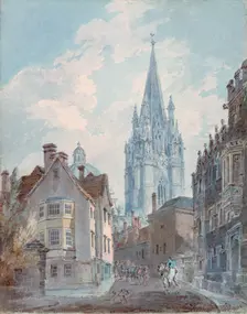 Oxford: St Mary's from Oriel Lane 1792-1793. Artist: JMW Turner