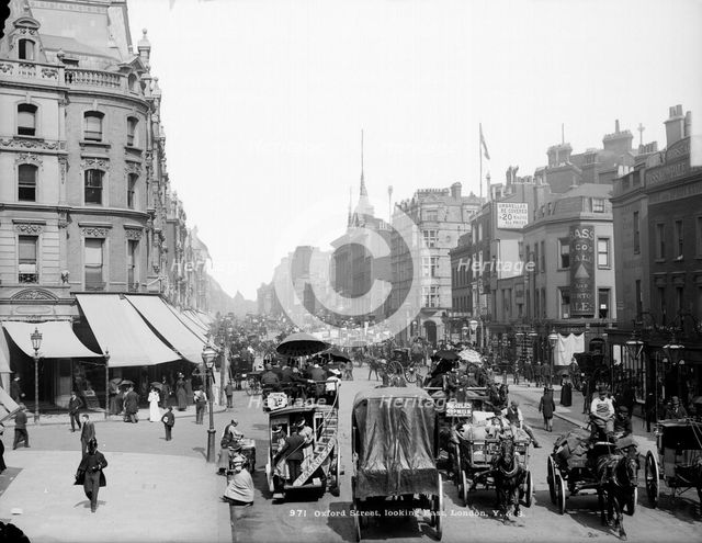 Oxford Street, Westminster, London, 1870-1900. Artist: York