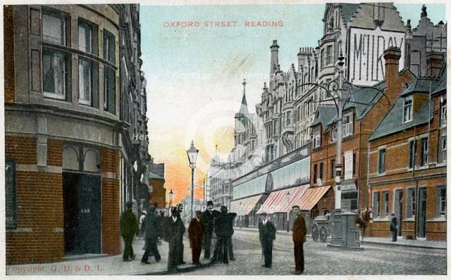 Oxford Street, Reading, Berkshire, c1900s-c1910s(?). Artist: Unknown