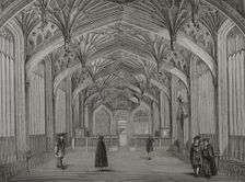 Oxford University classroom, England, 14th century, (1877). Creator: Unknown