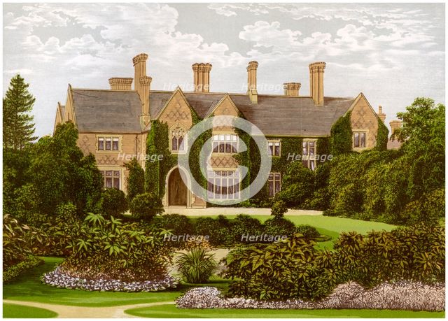 Oxley Manor, Staffordshire, home of the Staveley-Hill family, c1880. Artist: Unknown