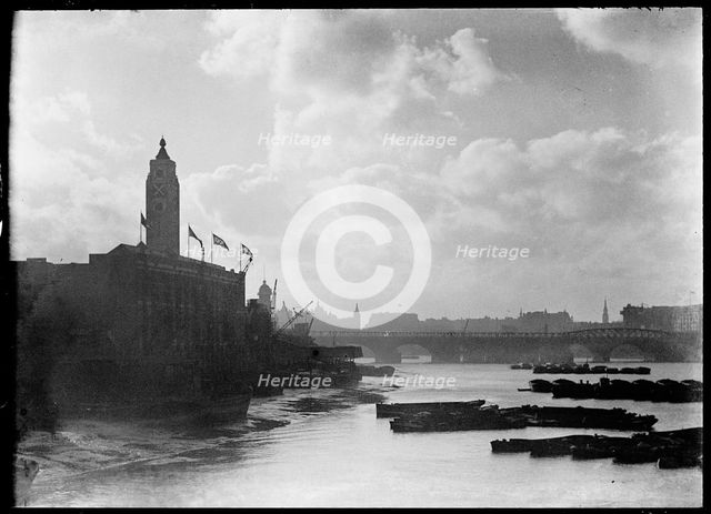 Oxo Tower Wharf, Bargehouse Street, Southwark, Greater London Authority, 1930s. Creator: Charles William  Prickett.