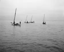 Oyster dredging, between 1900 and 1910. Creator: Unknown