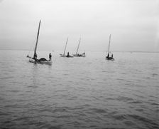 Oyster dredging, between 1900 and 1910. Creator: Unknown