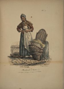 Oyster seller. From the Series "Cris de Paris" (The Cries of Paris), 1815. Creator: Vernet, Carle (1758-1836)
