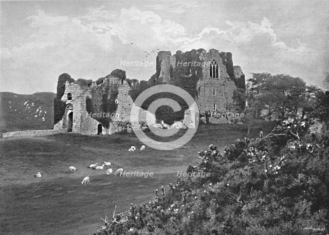 'Oystermouth Castle, Mumbles', c1896. Artist: Harvey Barton.