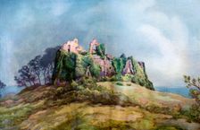 Oystermouth Castle, near Swansea, Wales, 1924-1926.Artist: FC Varley