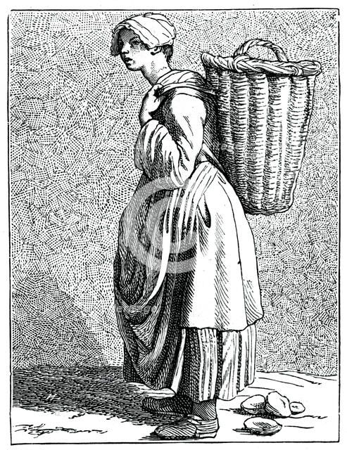 Oysters in the shell!, 1737-1742.Artist: Bouchardon