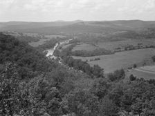 Ozark Mountains seen from U.S. 62, North Central Arkansas, 1939. Creator: Dorothea Lange