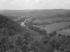 Ozark Mountains seen from U.S. 62, North Central Arkansas, 1939. Creator: Dorothea Lange