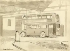 L.T. Garage, Chalk Farm 1950. Creator: Shirley Markham