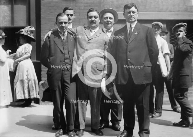L to R: A.D. Thompson, Morris Cohn, Palmieri, T.F. Cannon, F.J. Gropper, 1912. Creator: Bain News Service.