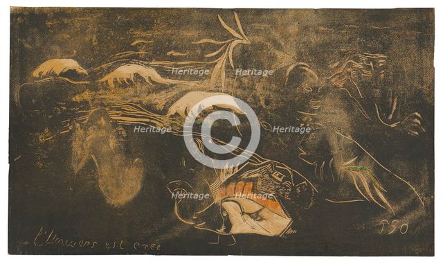 L’univers est créé (The Universe Is Being Created), from the Noa Noa Suite, 1893–94. Creator: Paul Gauguin.