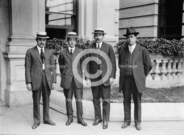 L.A. Peredo of Mexico, Jose Vasconcelos; Jose Urquide; Rafael Zubiran; Peredo, 1914. Creator: Harris & Ewing.