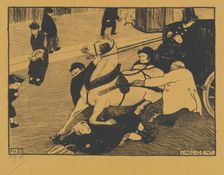 L'Accident (The Accident), 1893. Creator: Félix Vallotton