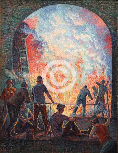 L' Aciérie (The Steelworks), 1895. Creator: Luce, Maximilien (1858-1941).