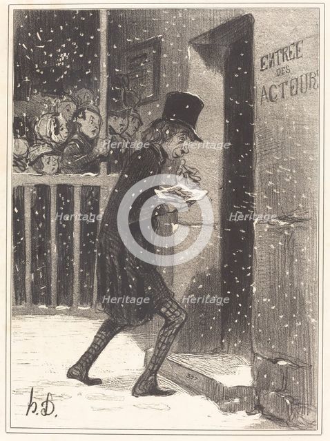 L'Acteur des Funambules, 1842. Creator: Honore Daumier.