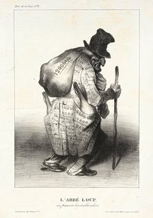 L'Abbé Loup en pauvre Contrebandier, 1833. Creator: Honore Daumier