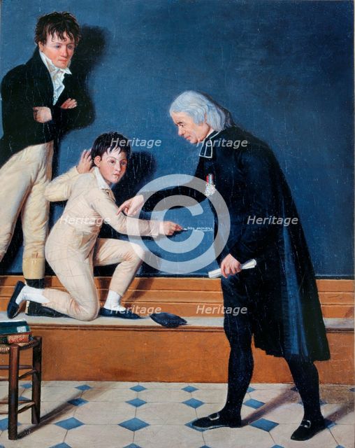 L'abbé Sicard (1742-1822) instruisant les sourds-muets, after 1812. Creator: Unknown.