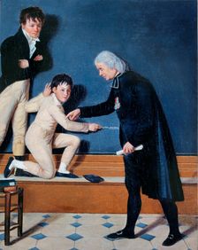L'abbé Sicard (1742-1822) instruisant les sourds-muets, after 1812. Creator: Unknown