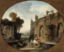 L'Abreuvoir, 1804. Creator: Hubert Robert
