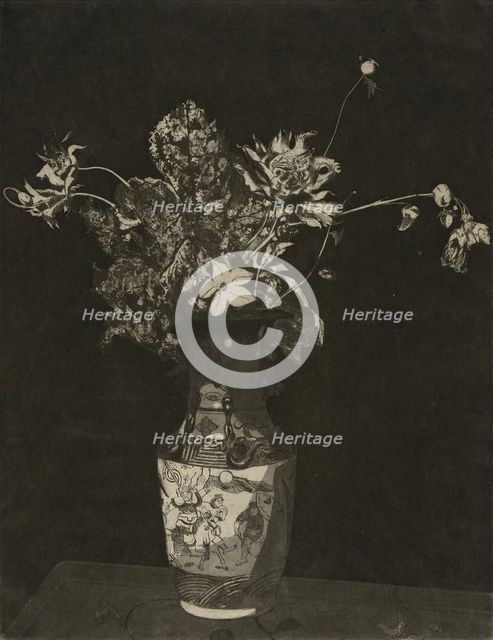 L'Agonie des Fleurs (Black and White Version), 1890-95. Creator: Theodore Roussel.