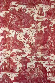 L'Agréable leçon (The Pleasant Lesson) (Furnishing Fabric), France, 1788. Creator: Petitpierre Frères & Cie