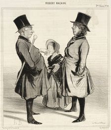 L'Adoption - Ah ça! Robert, mon ami..., 1841. Creator: Honore Daumier