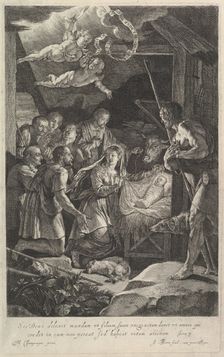 L'adoration des bergers. Creator: Jean Morin