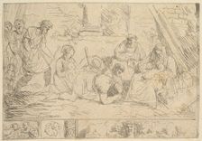 L'Adoration des Bergers (The Adoration of the Shepherds), 1762-63. Creator: Jean Jacques Lagrenee
