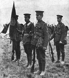 'L'aide du Canada; Etendard de regiment Princesse Patricia 1914. Creator: Unknown
