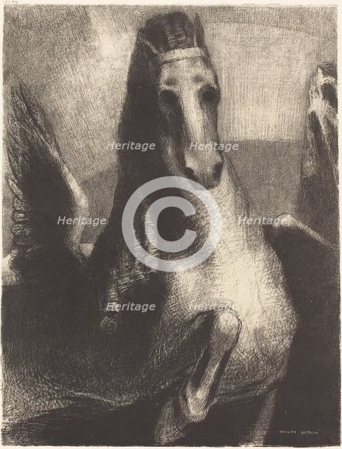 L'Aile (The Wing), 1893. Creator: Odilon Redon.