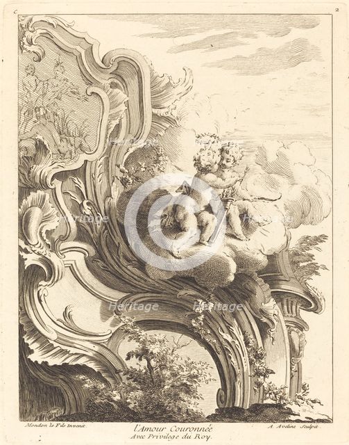 L'Amour Couronnée, 1736. Creator: Antoine Aveline.