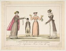 L'Amour et les Graces Arrivant de Londres; Le Suprême Bon-Ton No. 24, 1815. Creator: Adrien Pierre François Godefroy the Younger